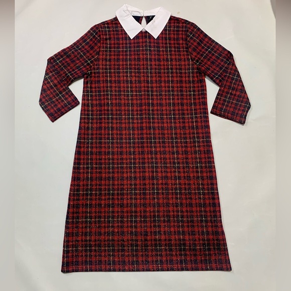 ONLY Jester Red Plaid Checked Shift Dress w. Shirt Collar NWT - Size XS - Picture 3 of 16